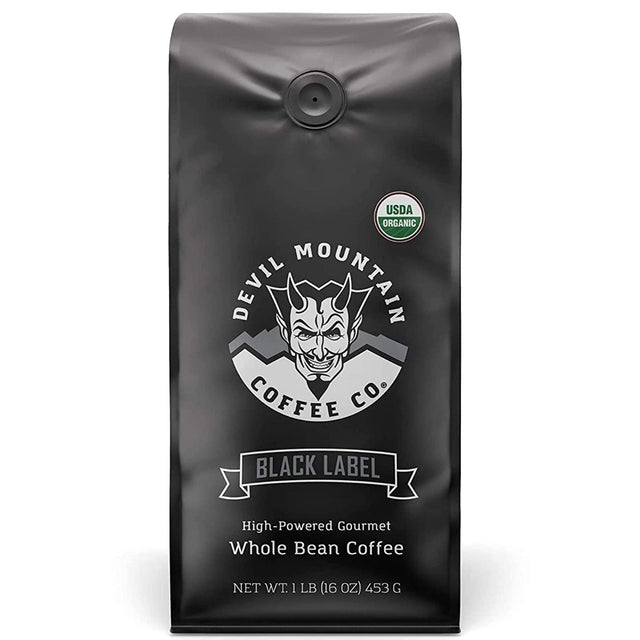 DEVIL MOUNTAIN COFFEE: Black Label Coffee Whole Bean, 1 lb - #tag1# - #tag2#