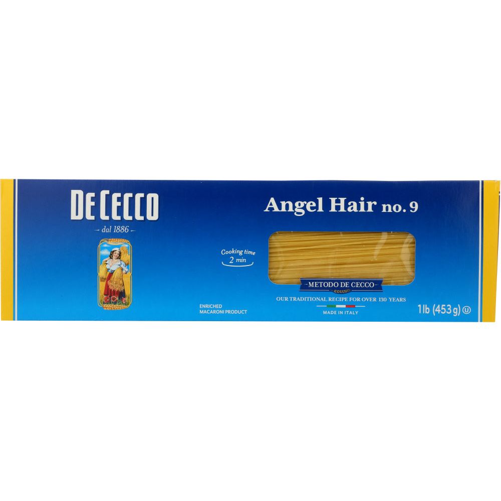 DE CECCO: Capellini #9 Angel Hair Pasta, 16 oz - #tag1# - #tag2#