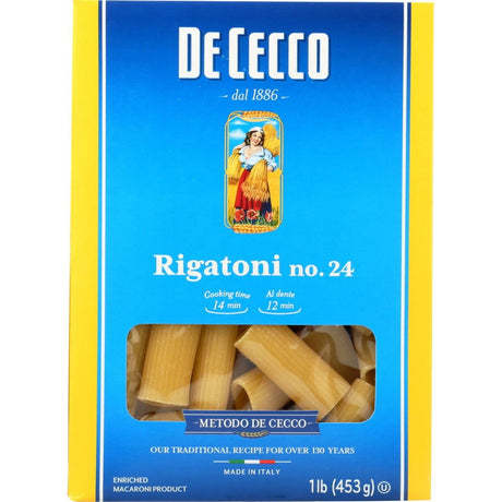 DE CECCO: Rigatoni No 24 Pasta, 16 oz - Sunshine Co Op. - #tag1# - #tag2# - #tag3# - #tag4#