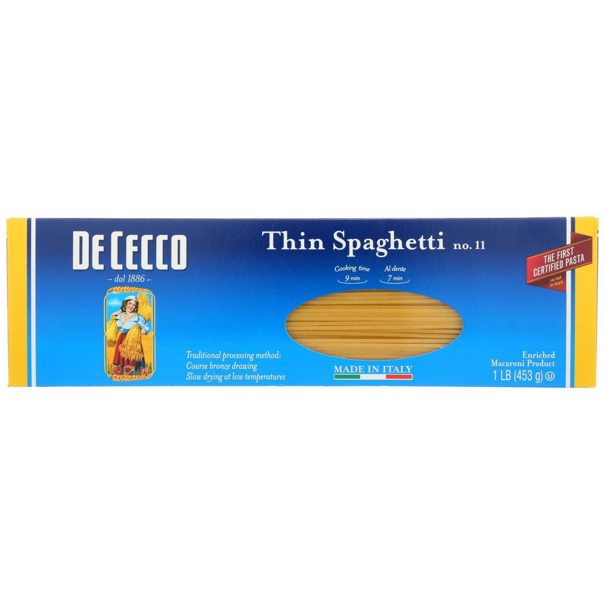 DE CECCO: Thin Spaghetti No 11 Pasta, 16 oz - Sunshine Co Op. - #tag1# - #tag2# - #tag3# - #tag4#