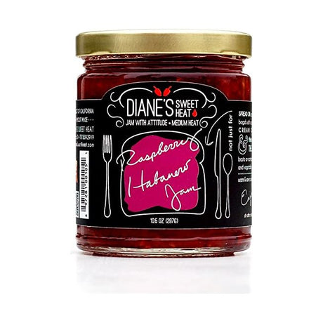 DIANES SWEET HEAT: Jam Raspberry Habanero, 10.5 oz - #tag1# - #tag2#