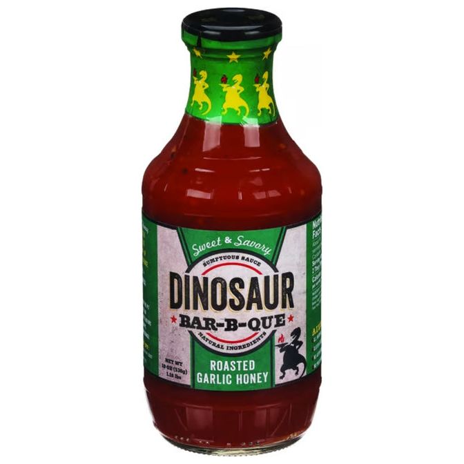 DINOSAUR: Sauce Honey Bar-B-Que Roasted Garlic, 19 oz - #tag1# - #tag2#