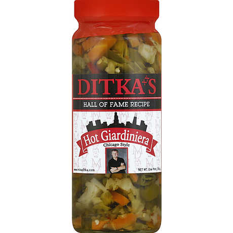 DITKA: Giardiniera Hot, 16 oz - #tag1# - #tag2#