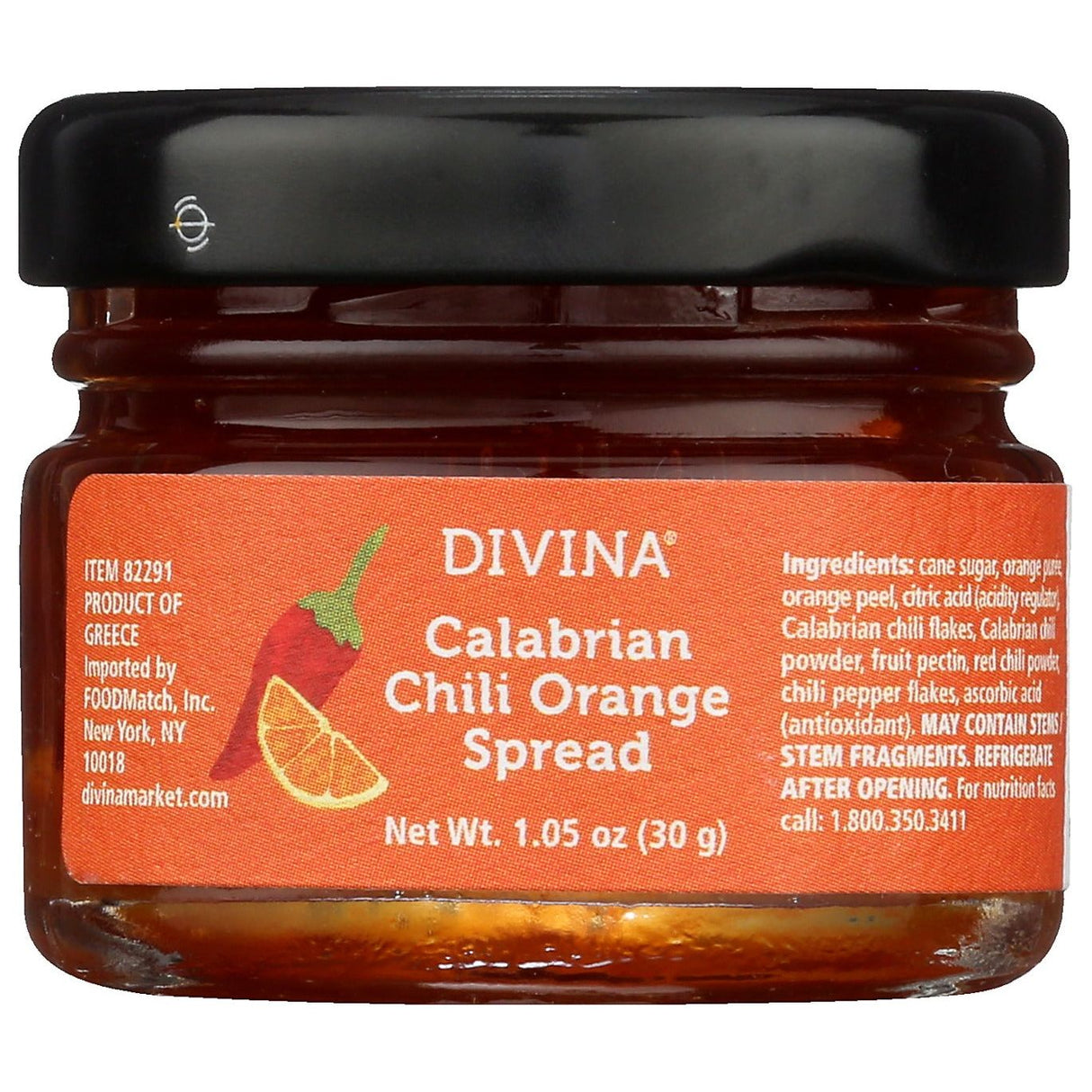 DIVINA: Calabrian Chili Orange Spread Mini Jar, 1.05 oz - #tag1# - #tag2#