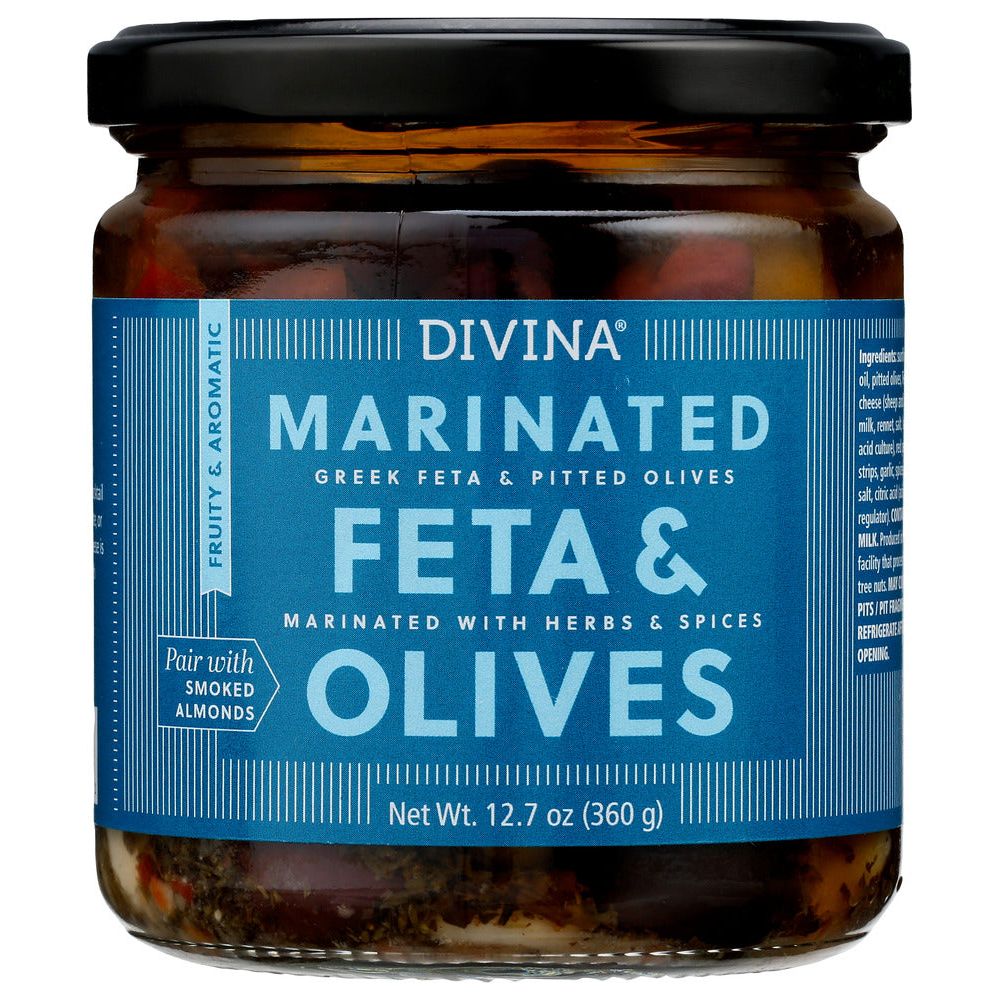 DIVINA: Feta Olives Marinated, 12.7 OZ - #tag1# - #tag2#