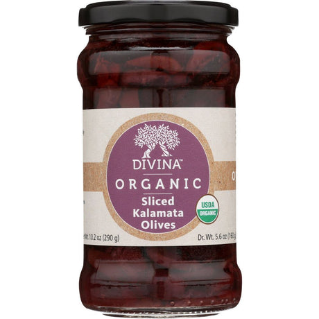 DIVINA: Olive Kalamata Sliced Organic, 5.6 OZ - #tag1# - #tag2#