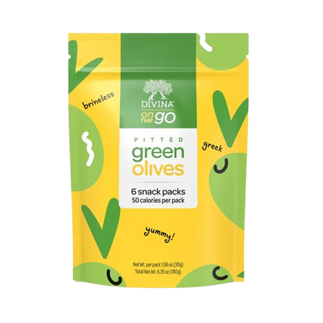DIVINA: On The Go Pitted Green Olives, 6.3 oz - #tag1# - #tag2#