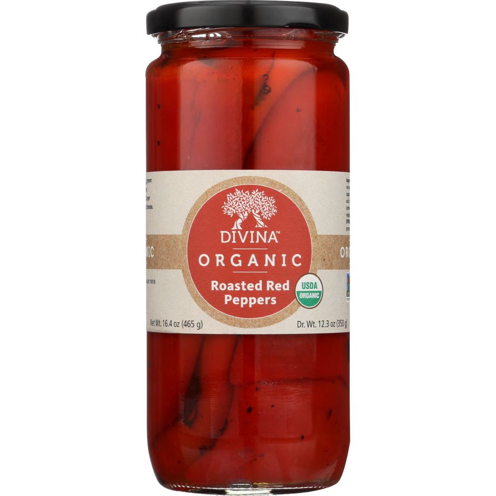 DIVINA: Roasted Red Peppers, 12.3 oz - #tag1# - #tag2#