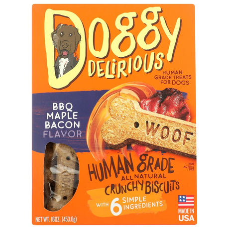DOGGY DELIRIOUS: Bbq Maple Bacon Bones Dog Treats, 16 oz - #tag1# - #tag2#