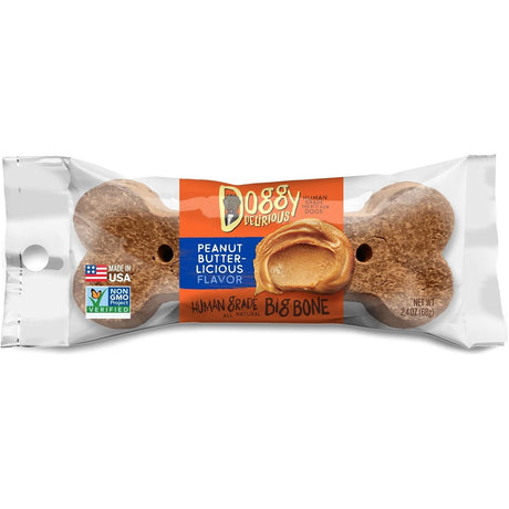 DOGGY DELIRIOUS: Dog Big Bone Peanut Butter, 2 oz - #tag1# - #tag2#
