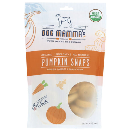 DOG MAMMAS: Organic Pumpkin Snaps Dog Treats, 6 oz - #tag1# - #tag2#