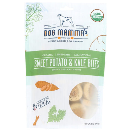 DOG MAMMAS: Organic Sweet Potato and Kale Bites Dog Treats, 6 oz - #tag1# - #tag2#