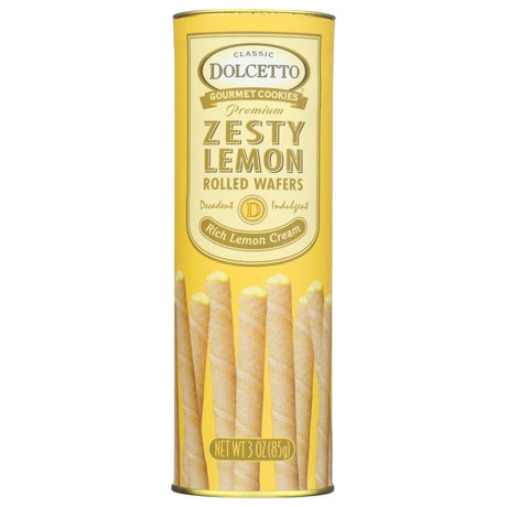 DOLCETTO: Premium Zesty Lemon Rolled Wafers, 3 oz - #tag1# - #tag2#