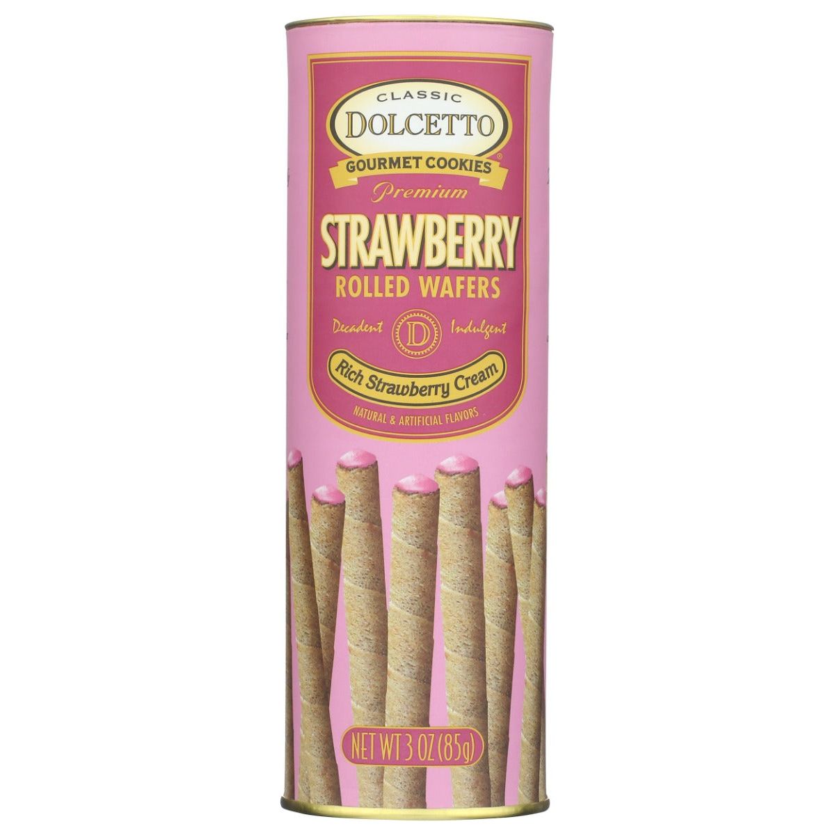 DOLCETTO: Wafer Rolls Strawberry, 3 oz - #tag1# - #tag2#