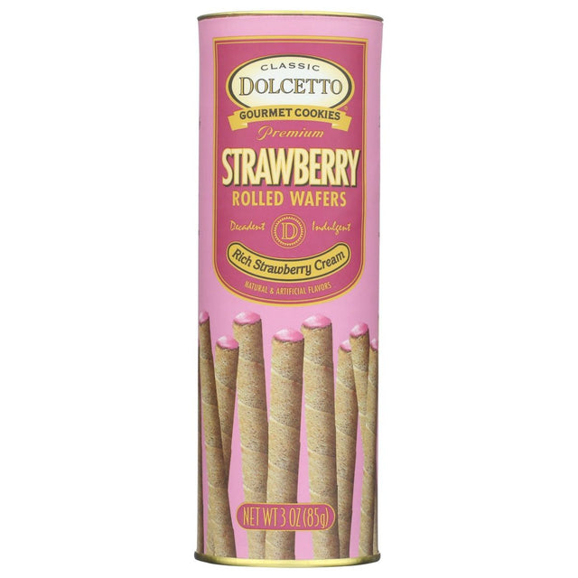 DOLCETTO: Wafer Rolls Strawberry, 3 oz - #tag1# - #tag2#