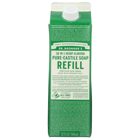 DR. BRONNER'S: Soap Refill Almond Pure, 32 fo - #tag1# - #tag2#