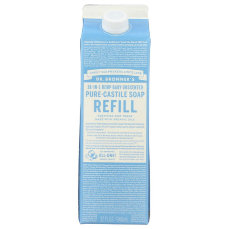 DR. BRONNER'S: Soap Refill Baby Unscent, 32 fo - #tag1# - #tag2#
