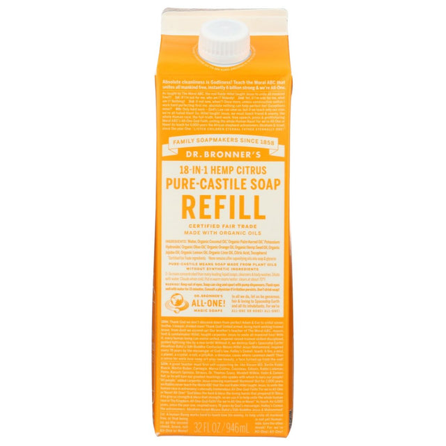 DR. BRONNER'S: Soap Refill Citrus, 32 fo - #tag1# - #tag2#