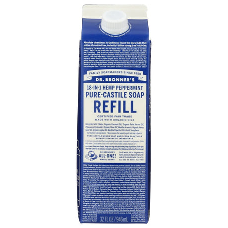 DR. BRONNER'S: Soap Refill Peppermint , 32 fo - #tag1# - #tag2#