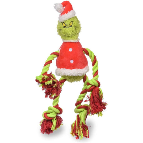 DR. SEUSS GRINCH: Grinch Santa Rope Limb Pull Dog Toy, 1 pk - #tag1# - #tag2#