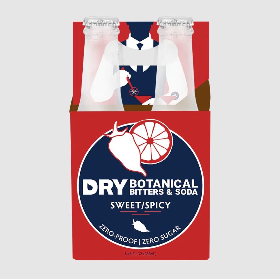 DRY SODA: Dry Botanical Bitters Soda Sweet And Spicy, 4 pk - #tag1# - #tag2#