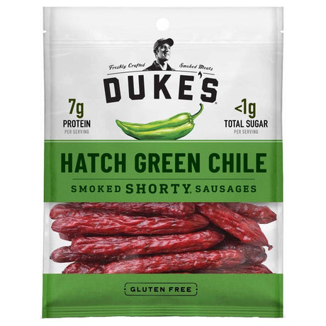 DUKES: Hatch Green Chile Shorty Smoked Sausage, 5 oz - #tag1# - #tag2#