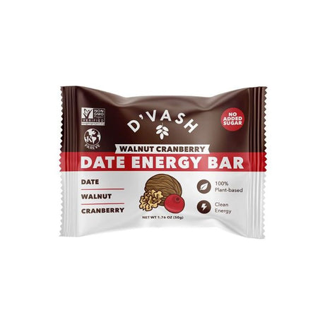 DVASH ORGANICS: Walnut Cranberry Date Energy Bar, 1.76 oz - #tag1# - #tag2#