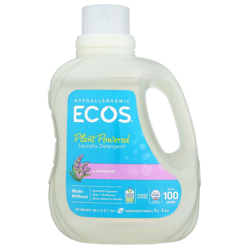 EARTH FRIENDLY: Ecos 2x Ultra Liquid Laundry Detergent Lavender, 100 oz - #tag1# - #tag2#