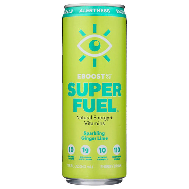 EBOOST: Super Fuel Natural Energy Plus Vitamins Ginger Lime, 12 oz - #tag1# - #tag2#