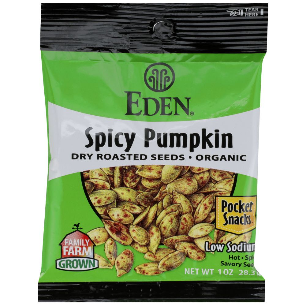 EDEN FOODS: Spicy Pumpkin Seeds Pocket Snacks, Organic, 1 OZ - #tag1# - #tag2#