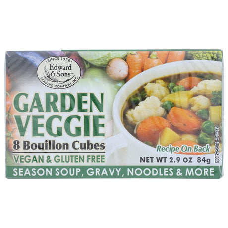 EDWARD & SONS: Garden Veggie Bouillon Cubes, 2.9 oz - Sunshine Co Op. - #tag1# - #tag2# - #tag3# - #tag4#