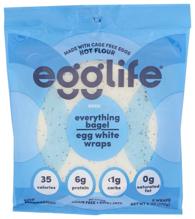 EGGLIFE: Wrap Egg White Evry Bagel, 6 ea - #tag1# - #tag2#