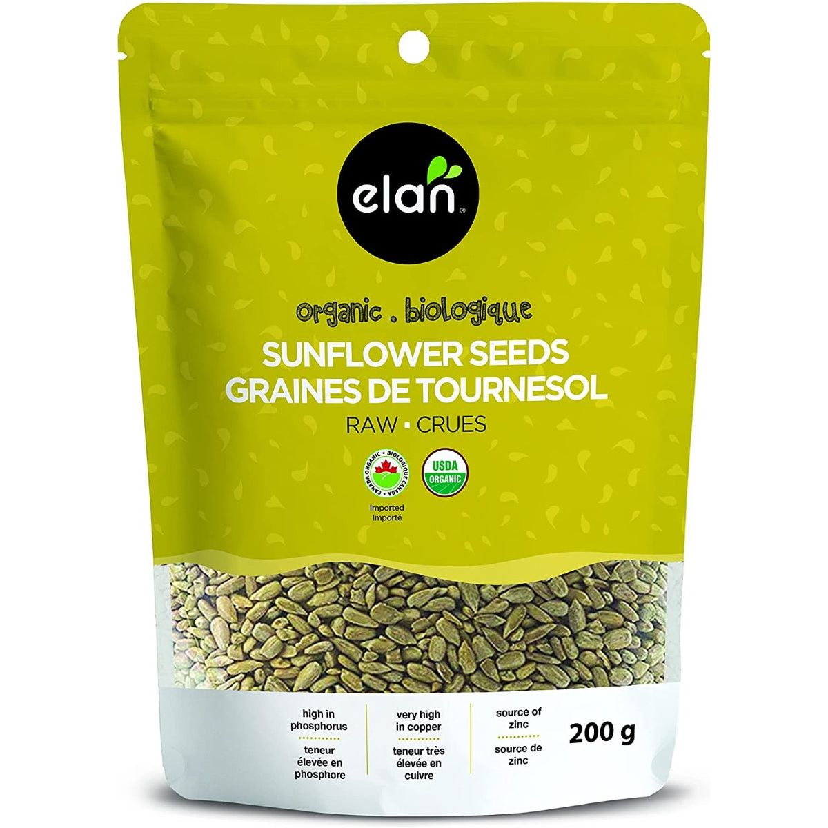 ELAN: Organic Raw Sunflower Seeds, 7.1 oz - #tag1# - #tag2#