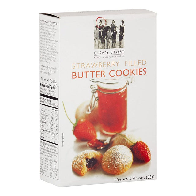ELSAS STORY: Strawberry Filled Butter Cookies, 4.41 oz - #tag1# - #tag2#