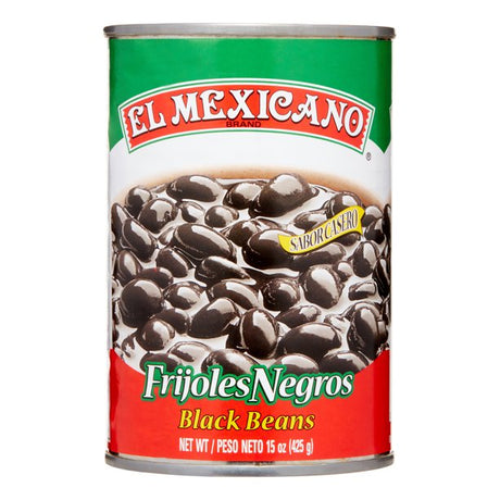 EL MEXICANO: Beans Black Whole, 15 oz - #tag1# - #tag2#
