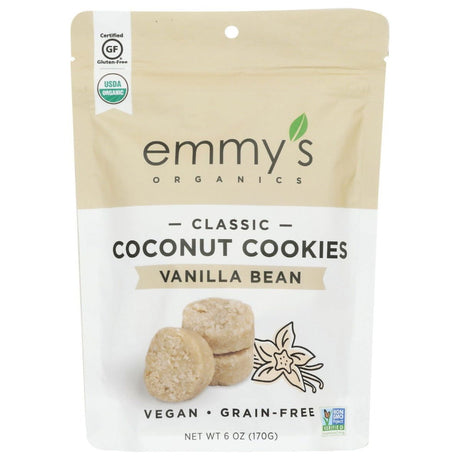 EMMYS ORGANICS: Coconut Cookies Vanilla Bean, 6 oz - Sunshine Co Op. - #tag1# - #tag2# - #tag3# - #tag4#