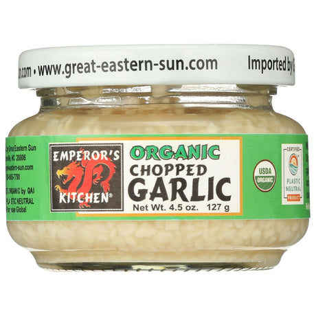 EMPERORS KITCHEN: Organic Chopped Garlic, 4.5 oz - Sunshine Co Op. - #tag1# - #tag2# - #tag3# - #tag4#