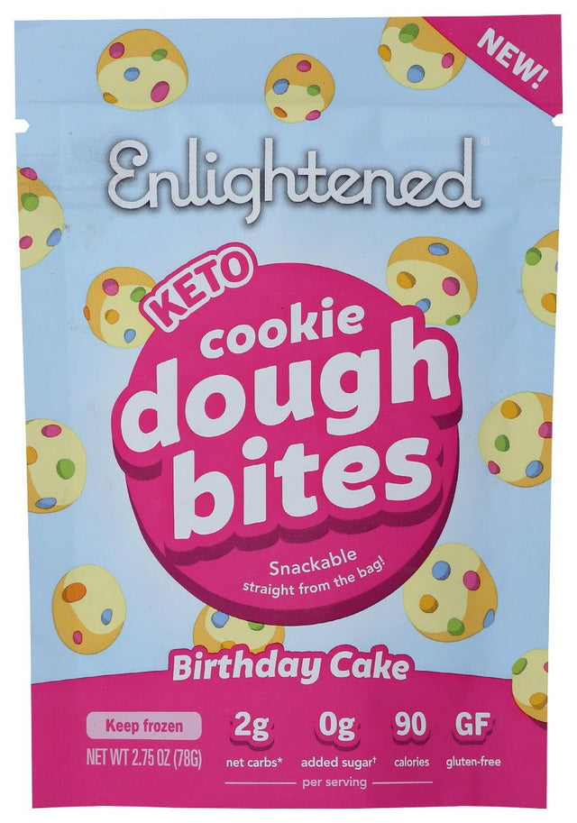 ENLIGHTENED: Bites Birthday Cake Cookie Dough, 2.75 oz - #tag1# - #tag2#