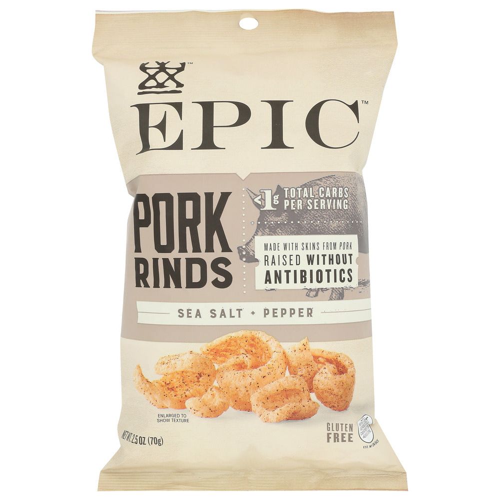 EPIC: Pork Rind Sea Slt Ppr, 2.5 oz - #tag1# - #tag2#