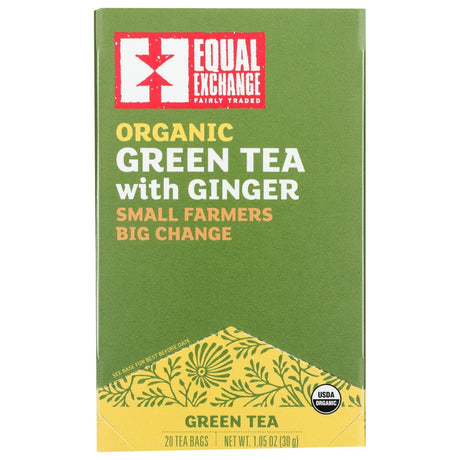 EQUAL EXCHANGE: Tea Green Ginger Organic, 20 bg - #tag1# - #tag2#