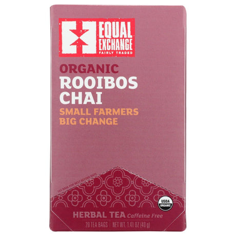 EQUAL EXCHANGE: Tea Rooibos Chai Organic, 20 BG - #tag1# - #tag2#