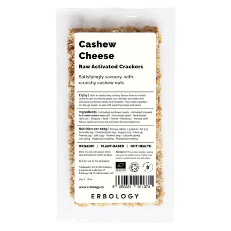 ERBOLOGY: Crackers Cashew Cheese, 1.8 oz - #tag1# - #tag2#