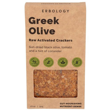 ERBOLOGY: Crackers Greek Olive, 1.8 oz - #tag1# - #tag2#