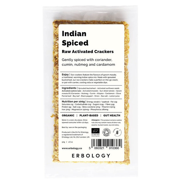 ERBOLOGY: Crackers Indian Spiced, 1.8 oz - #tag1# - #tag2#