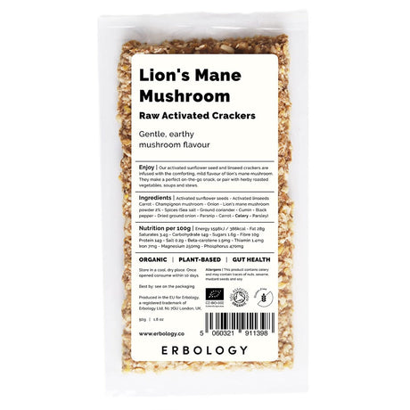 ERBOLOGY: Crackers Mushroom Lions, 1.8 oz - #tag1# - #tag2#