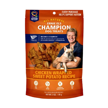 ERNIE ELS: Sweet Potato Wrapped With Chicken Dog Treats, 3 oz - #tag1# - #tag2#