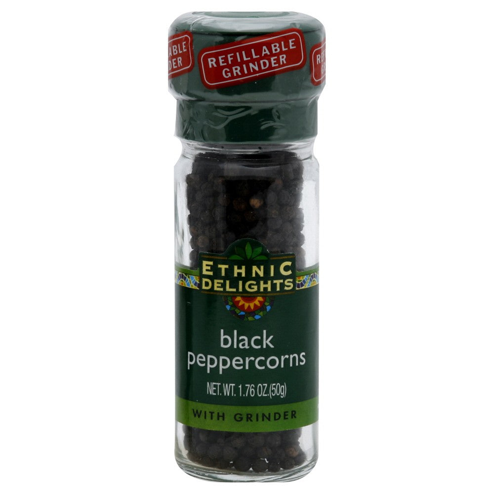 ETHNIC DELIGHTS: Black Peppercorns, 1.76 oz - #tag1# - #tag2#