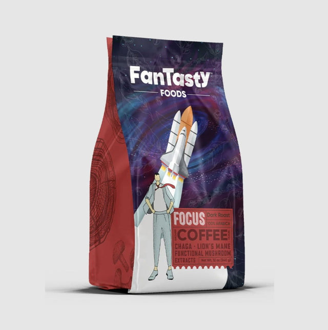 FAN TASTY FOODS: Coffee Dark Roast Functional Focus, 12 oz - #tag1# - #tag2#