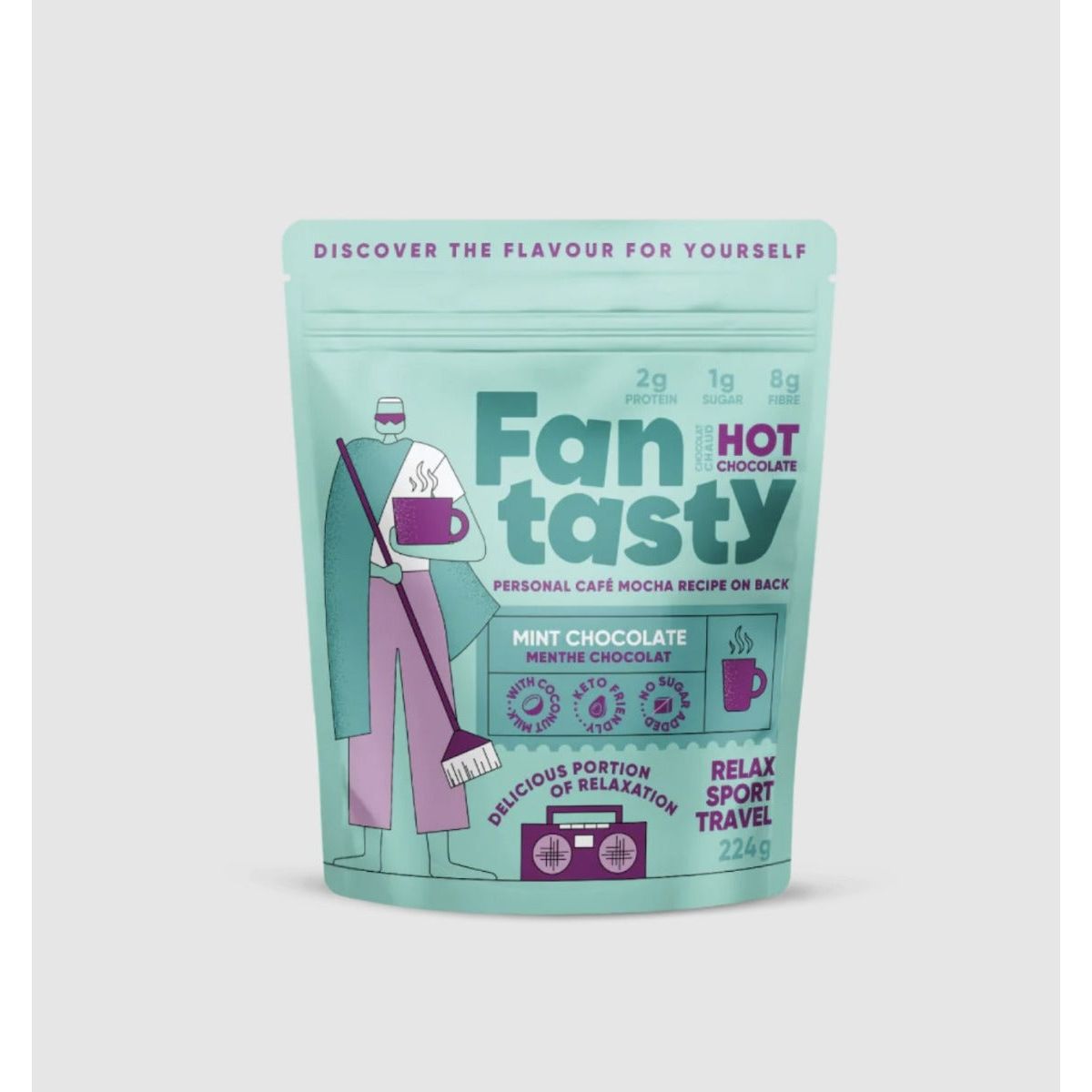 FAN TASTY FOODS: Hot Chocolate Mix Mint Low Sugar, 7.9 oz - #tag1# - #tag2#