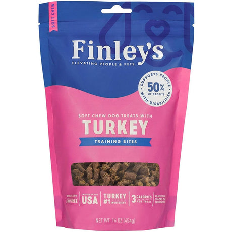 FINLEYS: Turkey Recipe Soft Chew Training Bites, 16 oz - #tag1# - #tag2#